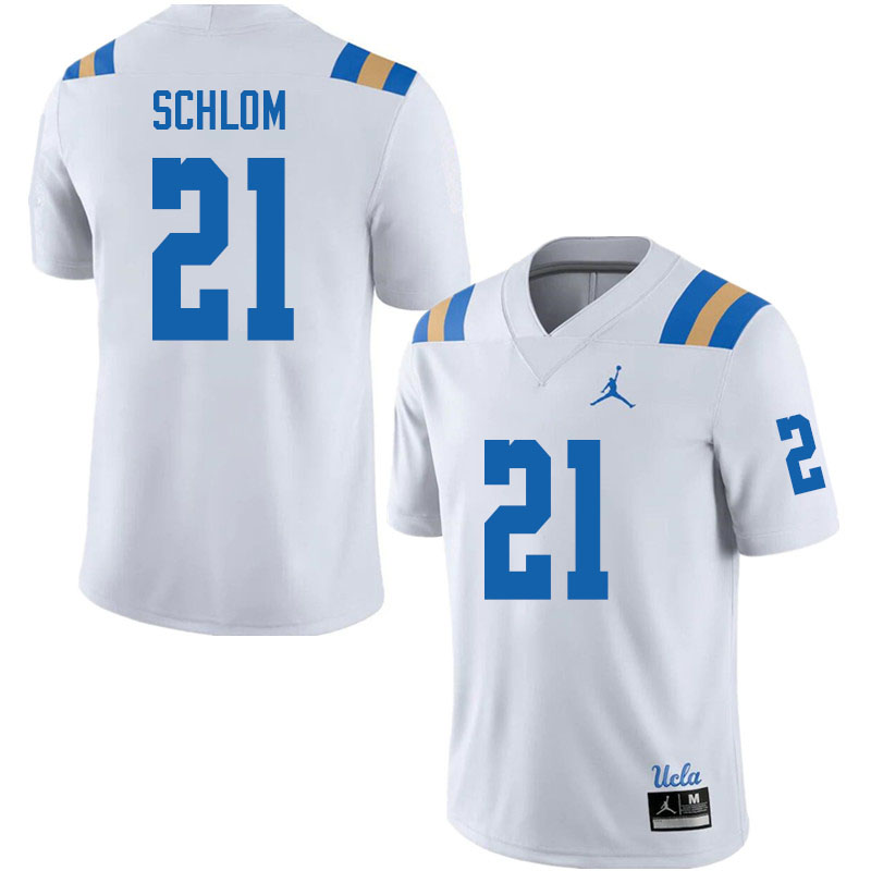 Jordan Brand Men #21 Bradley Schlom UCLA Bruins College Football Jerseys Sale-White - Click Image to Close